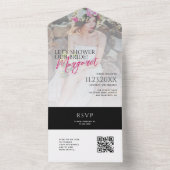 シッモダンク私たちの花嫁の写真をシャワーQRコード オールインワン招待状 (内側)