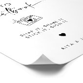 シッモダンク結婚のフォトゲストブックサイン ポスター (角)