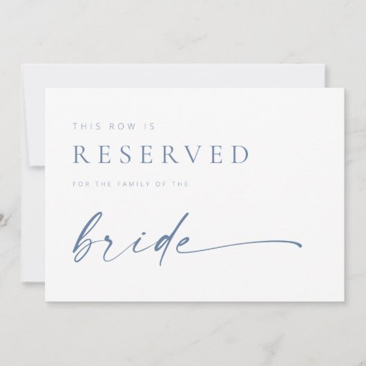 シッモダンク結婚の座席指定標識 |青 (正面)