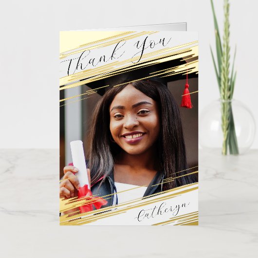 シッモダンク追加エレガント写真卒業ありがとう 箔シーズンカード (正面)