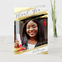 シッモダンク追加エレガント写真卒業ありがとう 箔シーズンカード