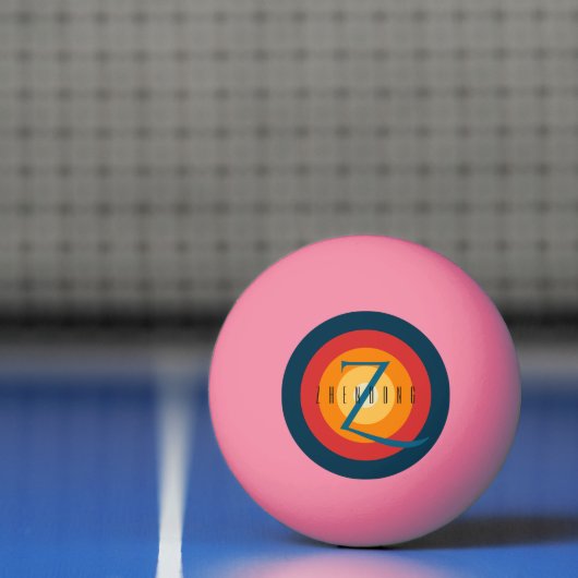 シッモダンク追加パーソナライズされた名イニシャル 卓球ボール (ネット)