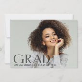 シッモダンク透明ダーク文字グラッド写真 案内状 (正面)