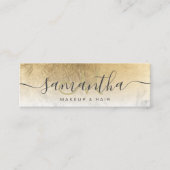 シッモダンク金ゴールドフォイグラデーションル大理石化粧 スキニー名刺 (正面)