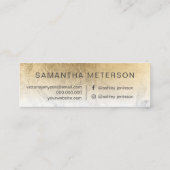 シッモダンク金ゴールドフォイグラデーションル大理石化粧 スキニー名刺 (裏面)