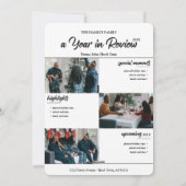 シッモダンク・クリスマス・イヤー・イン・レビュー シーズンカード (裏面)