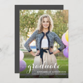 シッモダンク·スガーリークリプト·フォト卒業 案内状 (正面/裏面)