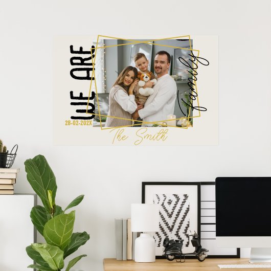 シッモノグラムのクモダン私たちは家族写真 ポスター (ホームオフィス)