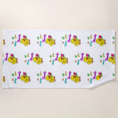 シッ与えク感謝していチューリップ感謝祭 ビーチタオル (正面)