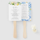 シッ地中海のツ結婚の式プログラム ハンドファン (正面&裏面)