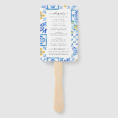 シッ地中海のツ結婚の式プログラム ハンドファン (裏面)