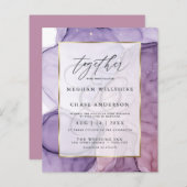 シッ手頃ク結婚ラベンダーバラ抽象芸術インク (正面/裏面)