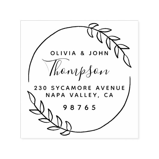 シッ素朴クの名結婚前差出人住所 セルフインキングスタンプ (デザイン)