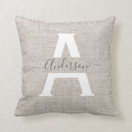 シッ素朴クファミモダンリーモノグラムトレンディースクリプト クッション