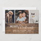 シッ素朴クモダンフォトクリスマスカード シーズンカード (正面)
