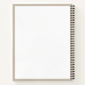 シッ素朴クモダン・ベージュモノグラム学校事務所 ノートブック (裏面)