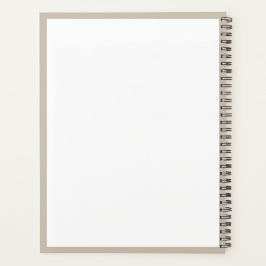 シッ素朴クモダン・ベージュモノグラム学校事務所 プランナー手帳 (裏面)