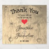 シッ素朴ク結婚の感謝の名パーソナライズされた前 リキュールボトルラベル (シングルラベル)