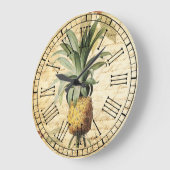 シッ素朴ク·ヴィンテージフランスの·パイナップル大時計 ラージ壁時計 (傾斜)
