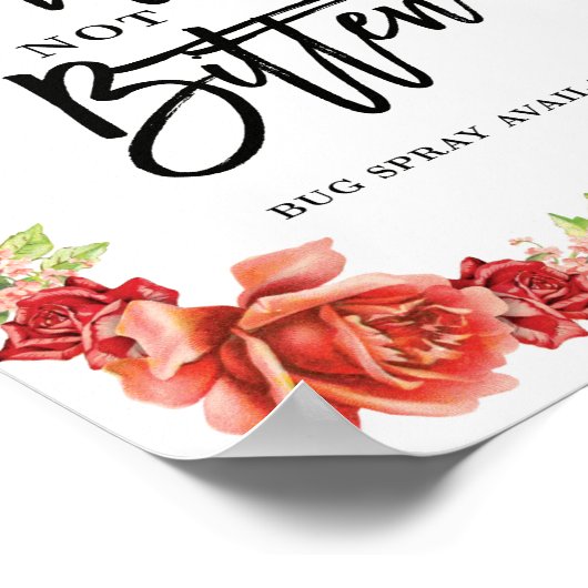 シッ結婚クは噛まないsmittenのサイン |バラ ポスター (角)