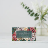 シッ絵を描クフローラティール（緑がかった色）名刺 名刺 (スタンド正面)