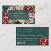 シッ絵を描クフローラティール（緑がかった色）名刺 名刺 (正面/裏面)