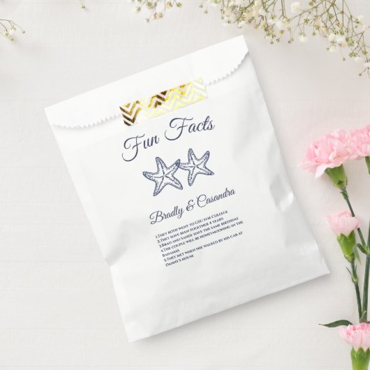 シッ航海のクのネイビー結婚ブルーヒトデのおもしろい事実 フェイバーバッグ (封をした状態)