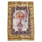 シッ!サンタピンクのクビクトリアンリスマス ミディアムペーパーバッグ (裏面)