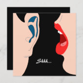 シッ……驚きのパーティの招待状が耳でささやく 招待状 (正面/裏面)