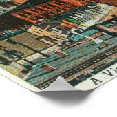 シティとハイランドマウンテンの空中景観 ポスター (角)