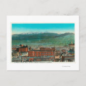 シティとハイランドマウンテンの空中景観 ポストカード (正面)