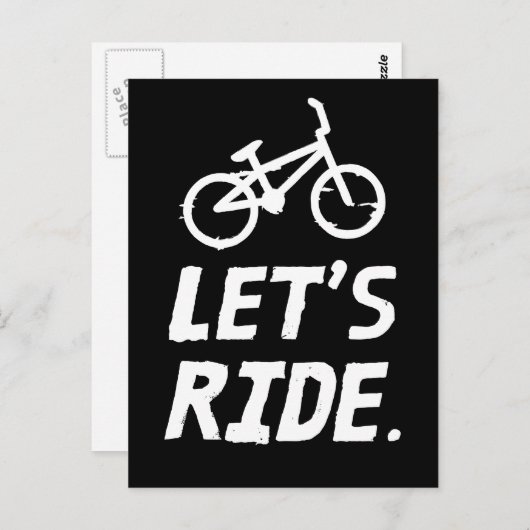 シティとマウンテンサイクリストのユーモアに乗ろう ポストカード (正面/裏面)
