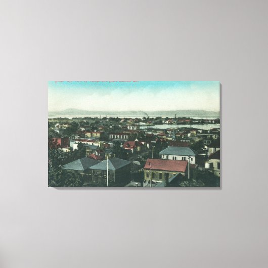 シティとマーレ島の空中眺め キャンバスプリント (正面)