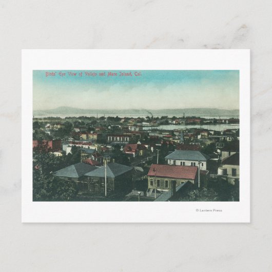 シティとマーレ島の空中眺め ポストカード (正面)