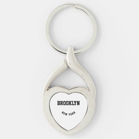 シティと州カスタムロケーションキーチェーン キーホルダー (正面)