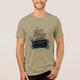シティのビートが街をロックする - レトロブームボックス トライブレンドTシャツ
