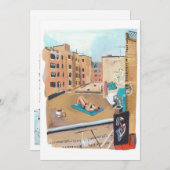 シティの屋上ビーチ 招待状 (正面/裏面)