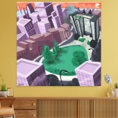 シティアットサンセット キャンバスプリント (インサイチュ (リビング))