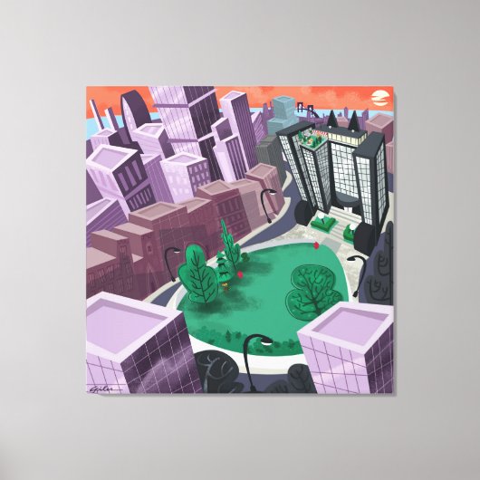 シティアットサンセット キャンバスプリント (正面)