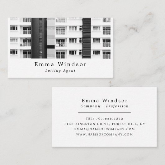 シティアパートメンツ、不動産仲介業者、エステートエージェント 名刺 (正面/裏面)