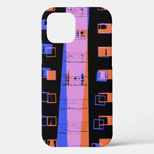シティアパートメント建物アットナイトケースメイトiPhone Case-Mate iPhoneケース (裏面)