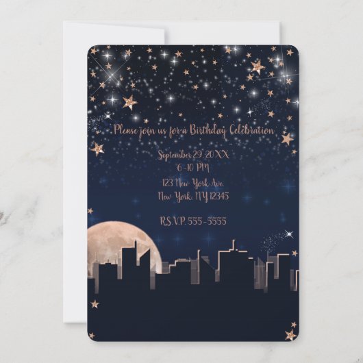 シティオブスターズバラ金ゴールドスターズブルーシタルスカイ 招待状 (裏面)