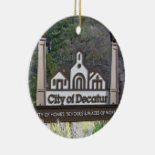 シティオブデカトゥールグルジアクリスマスオーナメント セラミックオーナメント (右)