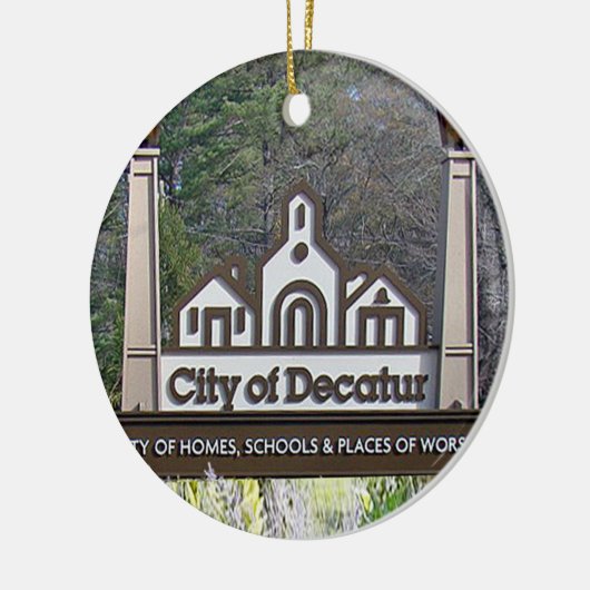 シティオブデカトゥールグルジアクリスマスオーナメント セラミックオーナメント (左)