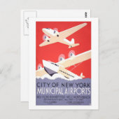 シティオブニューヨーク空港 ポストカード (正面/裏面)