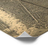 シティオブニューヨーク1879アンティークパノラママップ ポスター (角)