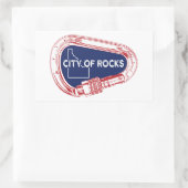 シティオブロックアイダホロック登山カラビナー 長方形シール (バッグ)