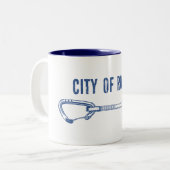 シティオブロックアイダホロック登山Quickdraw ツートーンマグカップ (正面左)