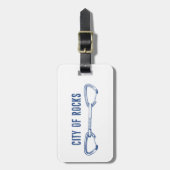 シティオブロックアイダホロック登山Quickdraw ラゲッジタグ (正面縦)