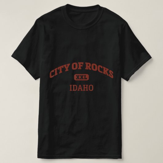シティオブロックカレッジスタイルロック登山エリアDes Tシャツ (デザイン正面)